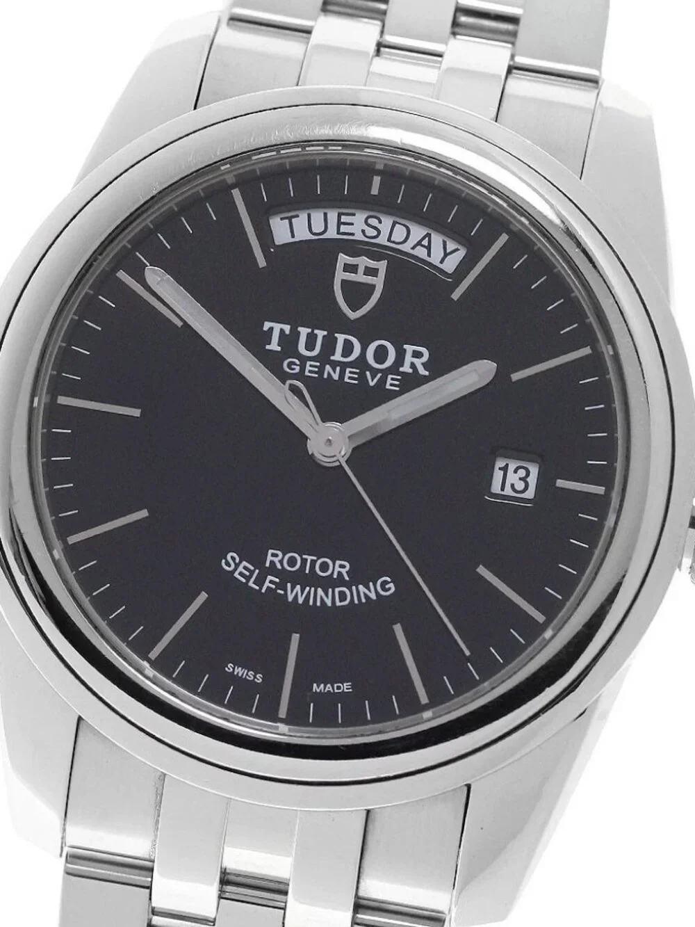 TUDOR Glamor Date Day 56000 black Dial Automatic Men's Watch_966340